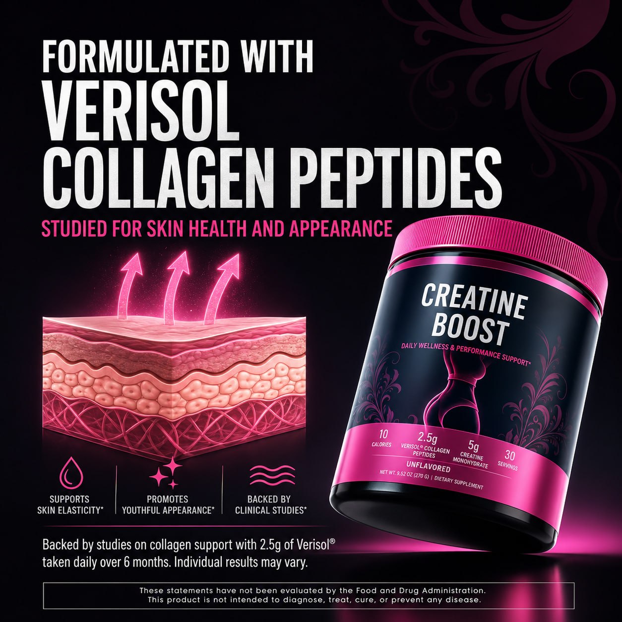 Creatine for Women – Strength, Recovery, Skin Glow & Hair Support | 30 Servings