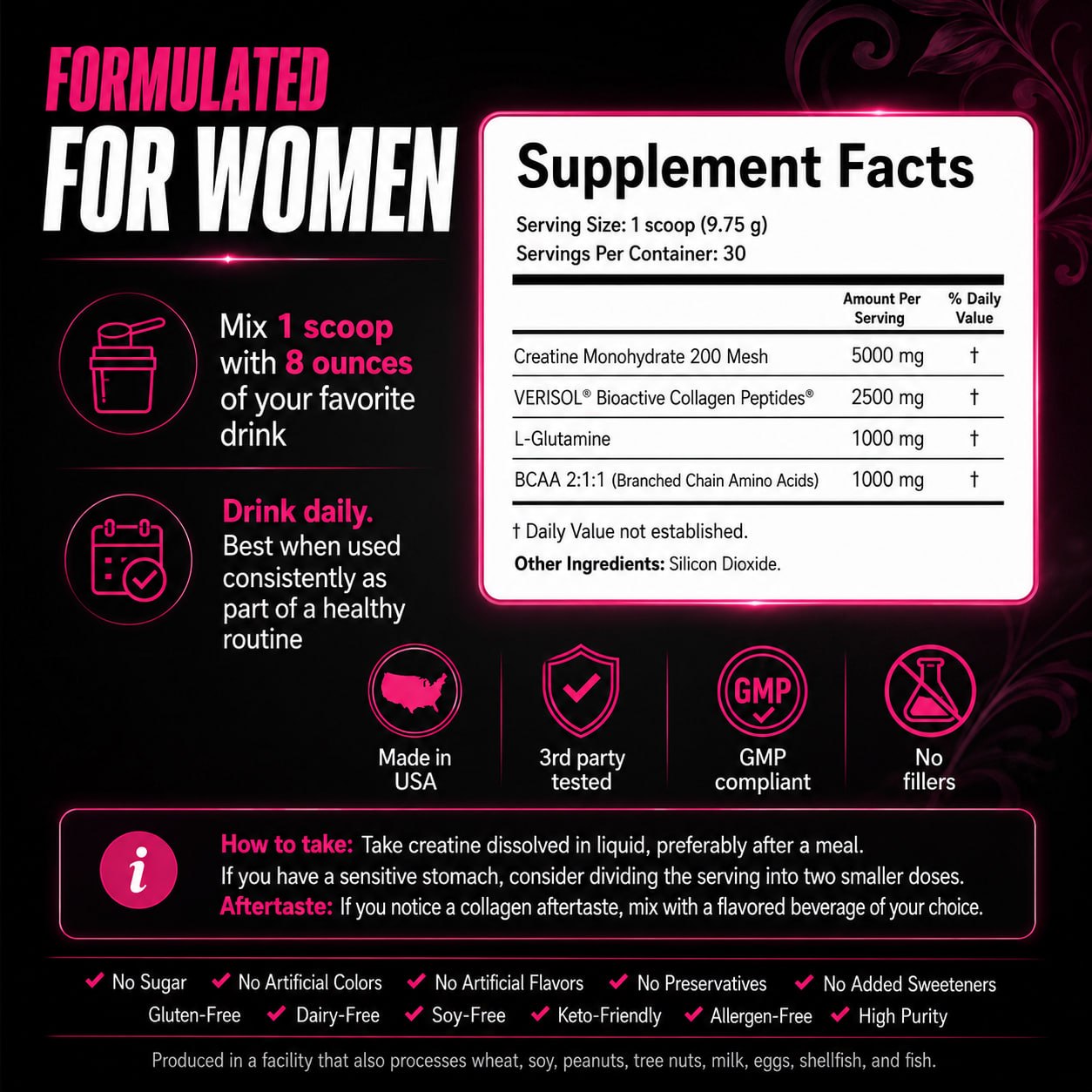 Creatine for Women – Strength, Recovery, Skin Glow & Hair Support | 30 Servings